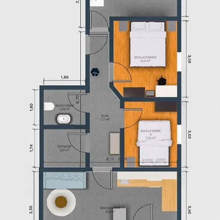 Exklusive In Holthausen 2zim, 2badez,kueche,balkon,waschmaschine Lingen